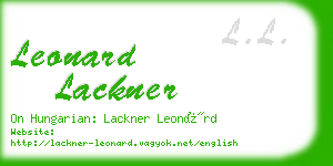 leonard lackner business card